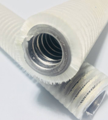 Industrial Round Nylon Spiral Brush for Capsule Grinding or Polishing Rotating Purpose Roller Brushes Roll